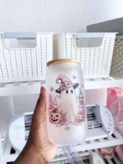 Spooky Autumn Ghost Frosted Libby