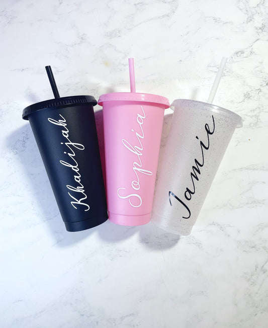 Simple Text Personalized Cup 24oz